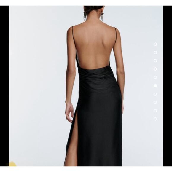 Zara Bloggers Favorite Draped open back midi dress - Picture 7 of 9